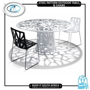 Steel Pattern outdoor table and chairs