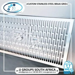 Personalized stainless steel braai grids
