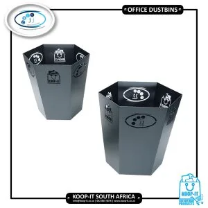 Custom branded steel office dustbin