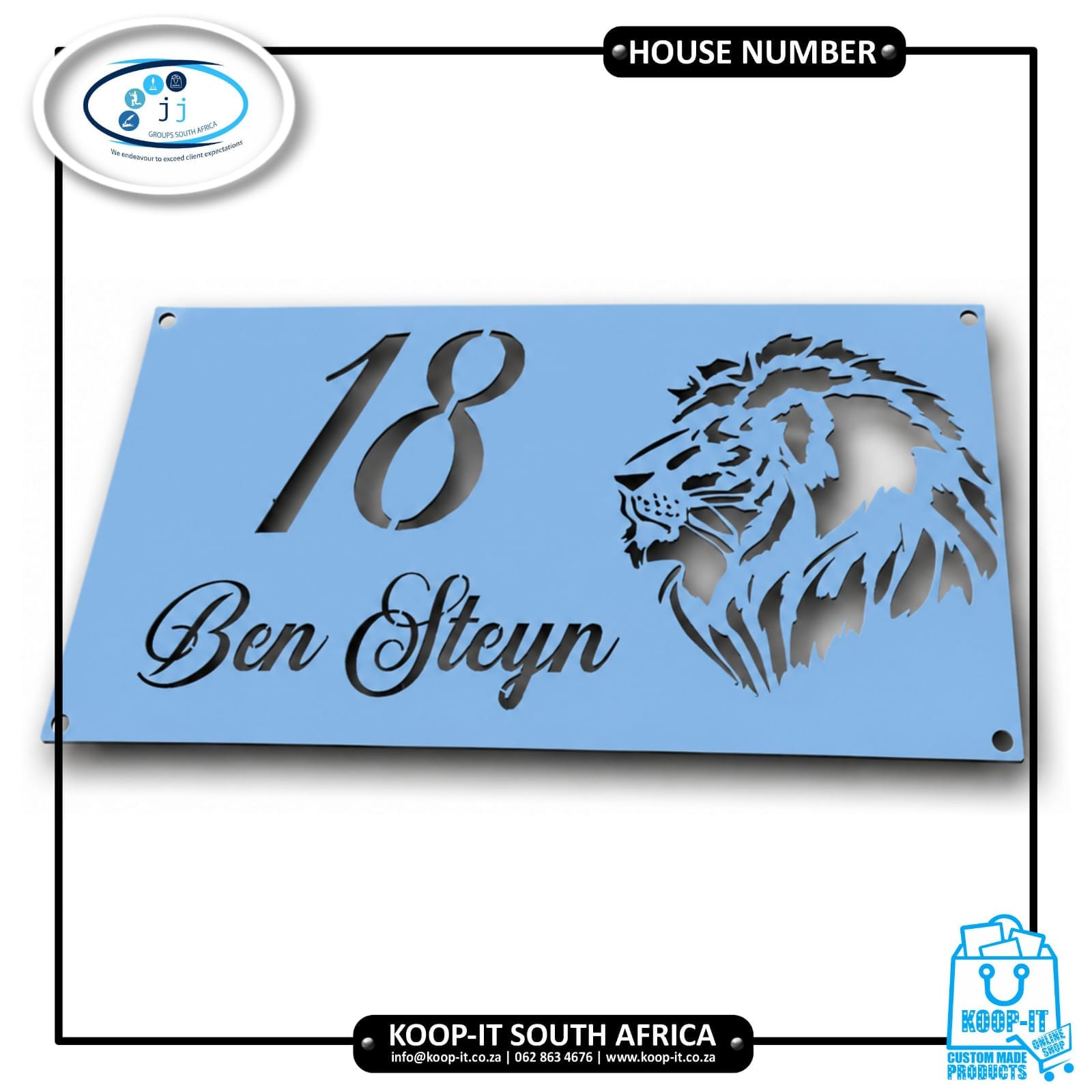 House Number Signage 2 House Number Signage | Koop-it - Premium Hand-Crafted Metal Products