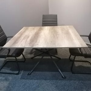 Cross bar meeting table