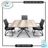 Cross bar meeting table