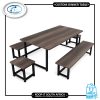 Dining room table with two benches | Koop-it - Premium Hand-Crafted Metal Products