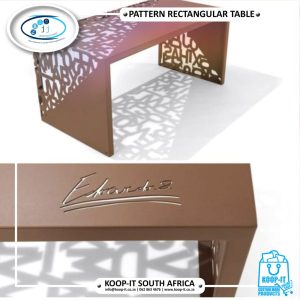Steel Patterned Rectangular Table