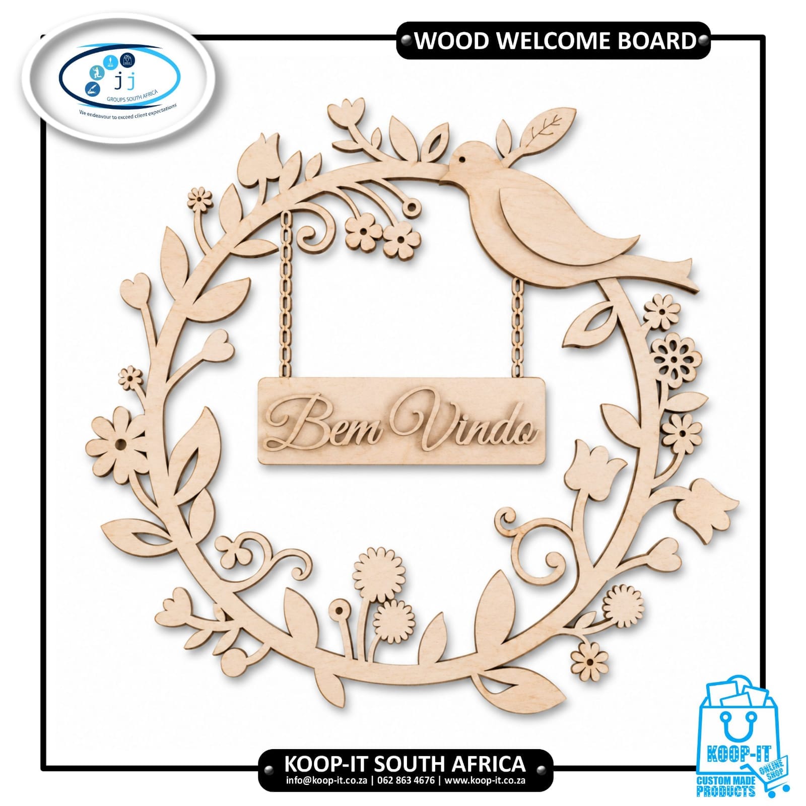 Wood Welcome Board