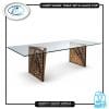 Lamp Shade table with glass top
