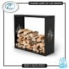 Square Laser Cut Log Holder 2 Square Laser Cut Log Holder | Koop-it - Premium Hand-Crafted Metal Products