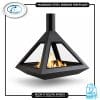 Hanging Steel Indoor Fireplace