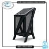 Modern steel and mesh outdoor dustbin