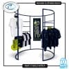 Round steel tube clothing display rack