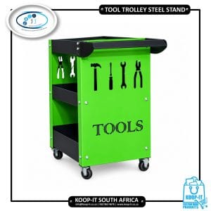 Custom steel tool trolley and storage stand